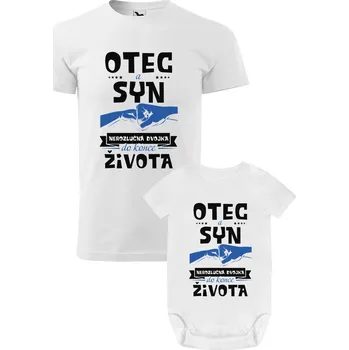 Sada trička a bodýčka Nerozlučná dvojka Barva: Bílá, Velikost body: 68 (4-6M), Velikost trička: M