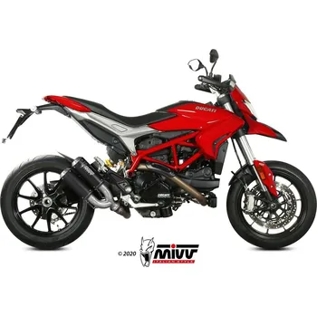 Výfuk pro motocykl 2 koncovky výfuku MIVV MK3 D.043.SM3B Černá nerezová ocel DUCATI Hypermotard 939 2016-2018