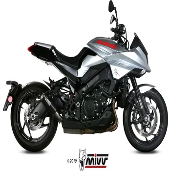 Výfuk pro motocykl MIVV MK3 Tlumič výfuku Ocelová černá/nerezová koncovka Suzuki GSX-S1000 S.056.LM3B