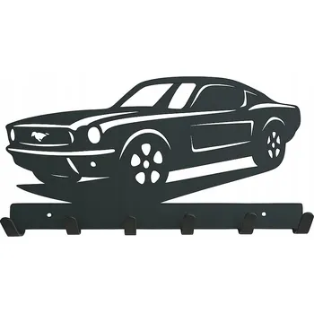 Věšák Věšák na klíče MUSTANG, věšák na oblečení, nástěnný věšák, loft, auto