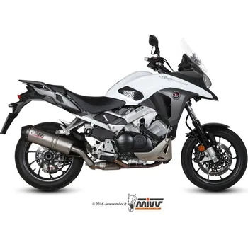 Výfuk pro motocykl Koncovka výfuku MIVV OVAL H.058.LNC Titan / Karbonové víčko HONDA VFR 800 X Crossrunner 2015-2020