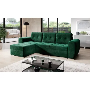 Sedací souprava Rozkládací rohová sedačka BARON zelená