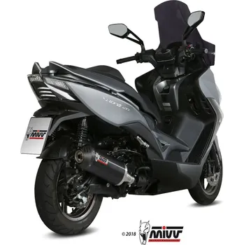 Výfuk pro motocykl MIVV Oválný tlumič výfuku titan/karbonová koncovka Kymco Xciting 400I O.010.LVC