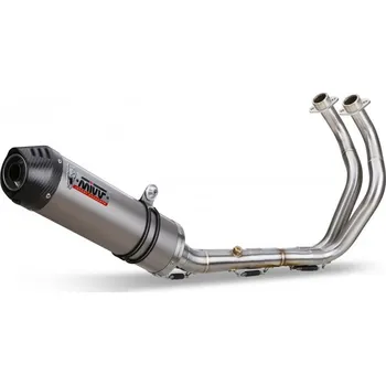 Výfuk pro motocykl Výfuk kompletní 2x1 MIVV OVAL Y.053.L4C Titan / Karbonové víčko malý Y.053.L4C