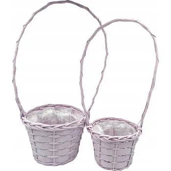 PROUTĚNÝ KOŠÍK NA KOMPOZICE KORPUS NA ARANŽOVÁNÍ OZDOBA SADA 2KS