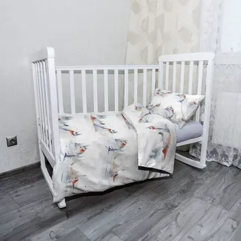 Povlečení Sablio Mikroplyšové povlečení do dětské postýlky Zimní pohoda - 120x90 / 40x60