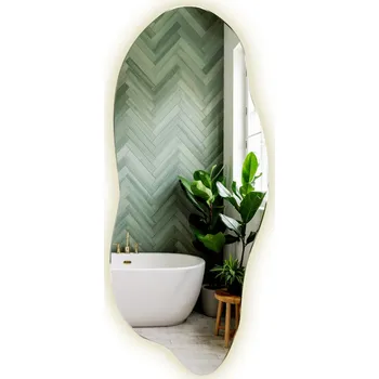 Zrcadlo Energeticky úsporné Zrcadlo do Koupelny pro Líčení s LED Podsvícením Glamour