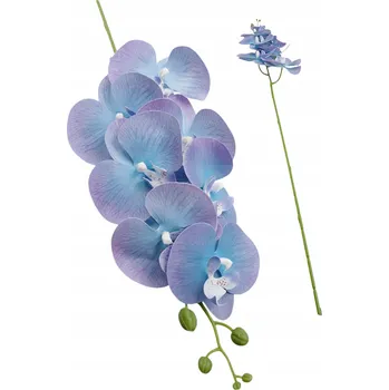 umělá květina Umělá modrá orchidej větvička dekorace kompozice KVALITA XXL 93 cm