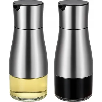 Obraz 2 szklane butelki dozowników na olej, sos przyprawowy 100 ml
