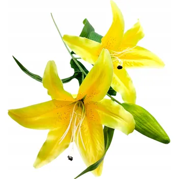 umělá květina Umělá lilie žlutá větvička dekorace kompozice KVALITA XXL 70 cm