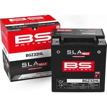 Motobaterie BS akumulátor BGZ32HL MAX (FA) (YTX30L,YTX30HL,YTX30L-BS, YB30L-B) 12V 32AH 170X132X175 bezúdržbový - (zvýšený rozběhový proud) (500A) (HARLEY-DAVIDSON) (2) - nahrazuje 300884 (BS akumulátor BGZ32HL MAX (FA) (YTX30L,YTX30HL,YTX30L-BS, YB30L-B) 12V 32AH)