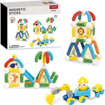 ostatní stavebnice Magnetic Tiles XINBIDA Rainbow Magnetic Sticks 110ks