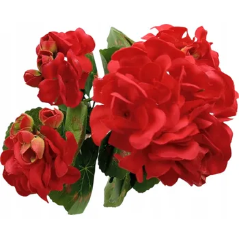 umělá květina UMĚLÁ PELARGONIE VELKÁ KYTICE PRO ARANŽMÁ DO VÁZY DEKORACE KVALITNÍ 36 CM