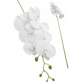 umělá květina Umělá bílá orchidej větvička dekorace kompozice KVALITA XXL 93 cm