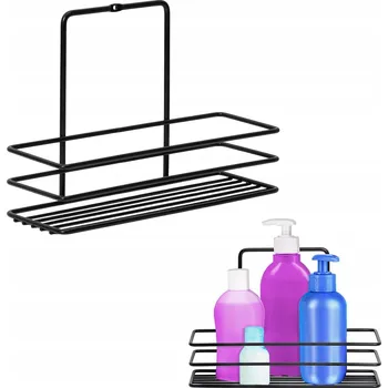 Koupelnový nábytek Koupelnová polička Rodeno 16 x 9 x 23 cm černá