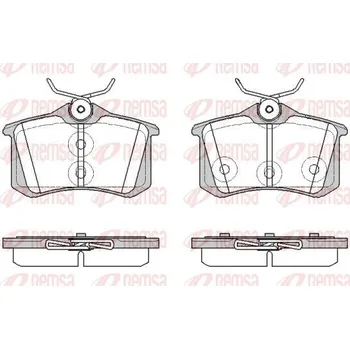Brzdová destička Sada brzdových destiček, kotoučová brzda REMSA 1391.57