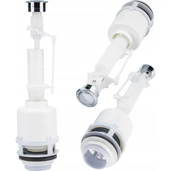 Splachovací tlačítko Splachovací ventil pro WC Inter-Sano jednofunkční stříbrný