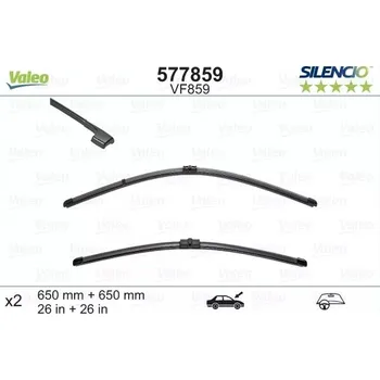 Stěrač Lišta stěrače Valeo 577859 přední 650 mm