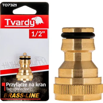 Mosazná přípojka BRASS-LINE na kohoutek 1/2" TVARDY, Geko T07321