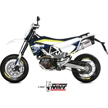 Výfuk pro motocykl Koncovka výfuku MIVV OVAL HU.001.L4C Titan / Karbonové víčko HUSQVARNA 701 SUPERMOTO 2017-2020