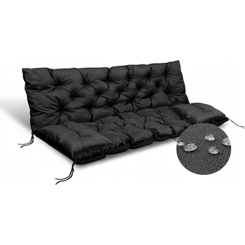 Polštář Zahradní Polštář 180x60x50 cm + 2 polštáře na houpací lavici, voděodolný