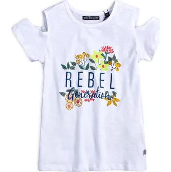 Dívčí oblečení Dívčí tričko REBEL GENERATION bílé Velikost: 176