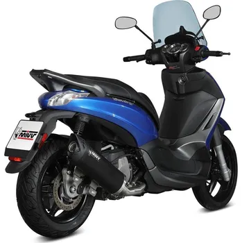 Výfuk pro motocykl MIVV Mover Silencer Steel Black/Stainless Steel - Piaggio Beverly 350 MV.PG.0003.LV