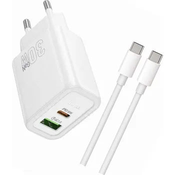 Rychlá USB-C GaN nabíječka 30W s dlouhým 2m kabelem pro Google Pixel 7