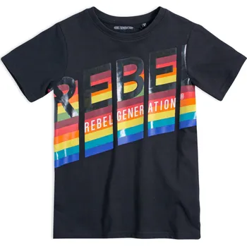 LEMON BERET Chlapecké tričko z BIO bavlny REBEL GENERATION černé Velikost: 164