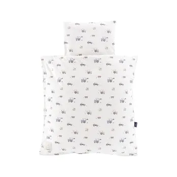 Povlečení Träumeland Little Ložní prádlo jersey Farma modrá 80x80 cm