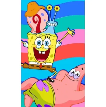 Carbotex Dětský ručníček Sponge Bob Patrick a Gary 30 x 50 cm