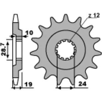 Nářadí na motocykly PBR Ocelová standardní přední řetězová kola 532 - 530 532.17.18NC