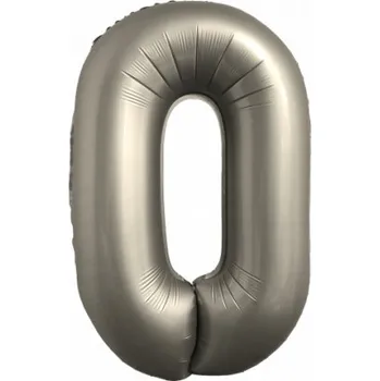 Balónek Balónek číslo 0 zlatý stříbrný 86 cm