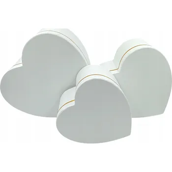 Úložný box KRABIČKA FLOWER BOX SRDCE S VÍKEM NA KVĚTINY KOMPLET 3KS