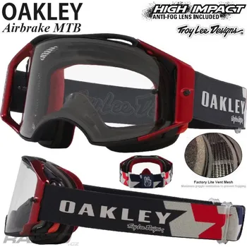 Sluneční brýle Brýle na kolo Oakley Airbrake MTB TroyLeeDesigns Red White Blue Stars