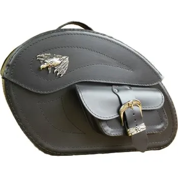 Zavazadlo na motocykl Kožené brašny na motorku RSA S262 černé 26 l