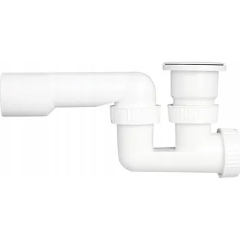 Sifon Aqbau Sifon vaničkový plastový bílý s plastovým sítkem