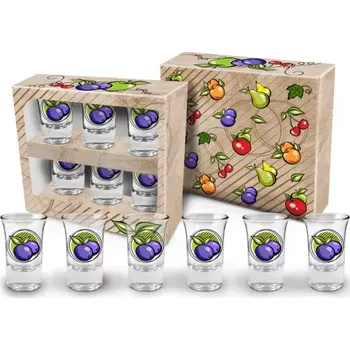 Stolování Toro Dárková sada panáků 6 x 35 ml, švestka