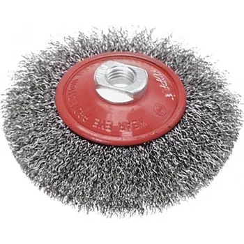 Zahnutý drátěný kartáč kotoučový 115 mm x M14 VERTO