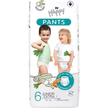 Plenkové kalhoty BELLA Baby Happy Pants Junior Extra vel. 6 (36 ks)