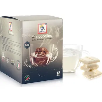 Horká čokoláda Dersut CIOCCOLINO bílá čokoláda - 15 ks