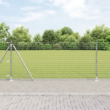 Plot OMAXI Sloupy plotu s podstavci 26 ks Ø32mm 110cm Železo pozinkované 233752
