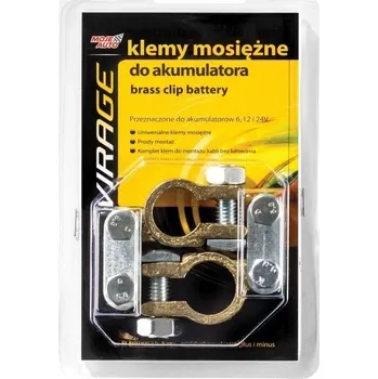 Mosazná svorka na baterii - 2 ks (+ / -) / Virage VIRAGE