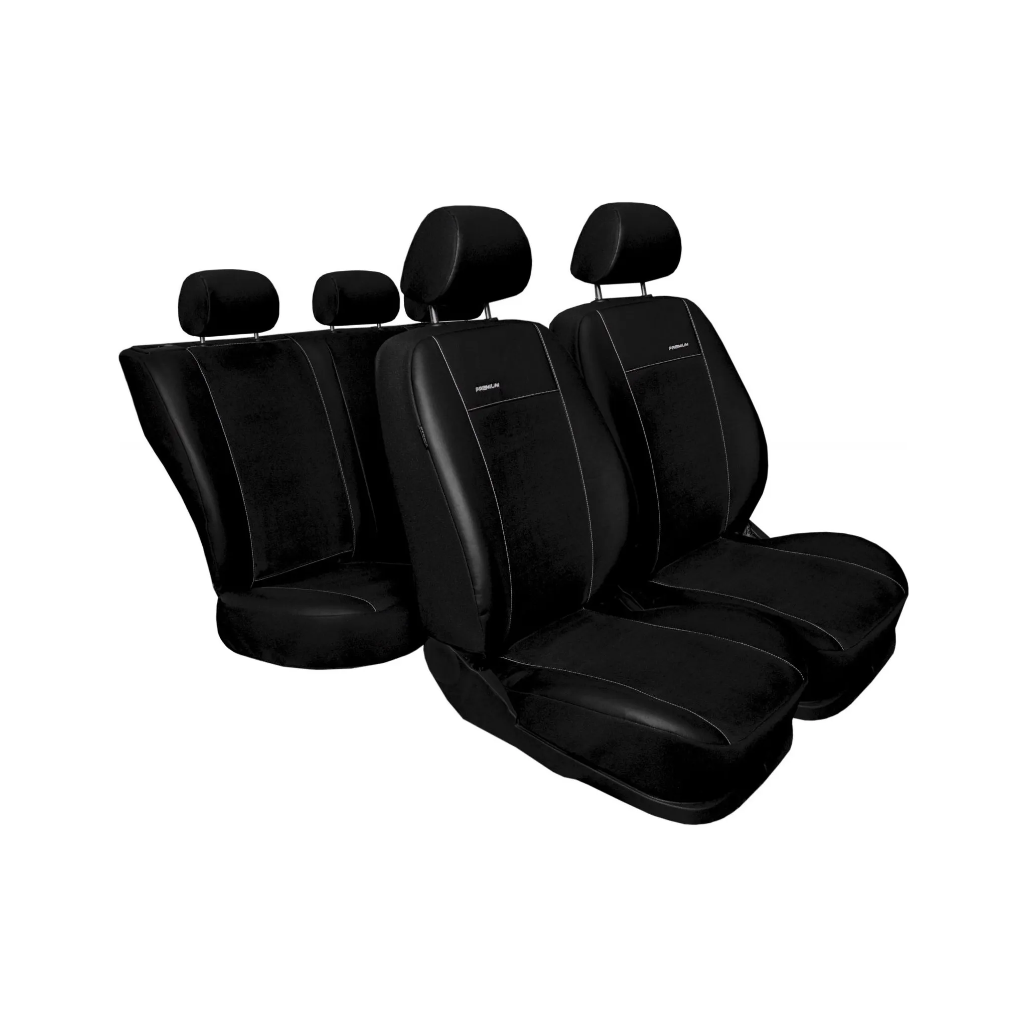 Fotografie 1 - Potah sedadla AutoMega Mitsubishi ASX 2010- Eco kůže/alcantara černé