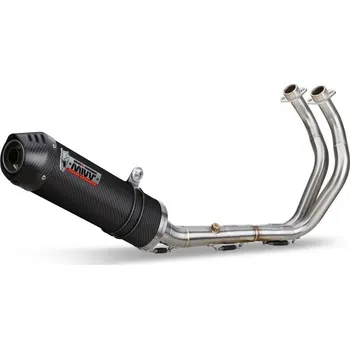 Výfuk pro motocykl Výfuk kompletní 2x1 MIVV OVAL Y.044.L3C Karbon / Karbonové víčko MALÝ YAMAHA MT-07 2014-2026