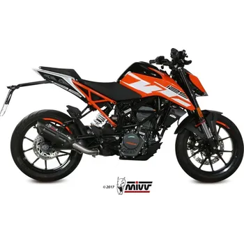 Výfuk pro motocykl MIVV Tlumič Suono Steel Black/Carbon Koncovka KTM RC125 KTM RC 125 2017-2021