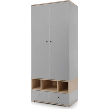 Pohovka Šatní skříň ORO - OR1, Dub piškotový/Šedá