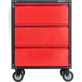 Servisní skříňka na kolečkách se třemi zásuvkami, (šířka*hloubka*výška) 67,5x46,5x92,5 cm OK013210 ROOKS