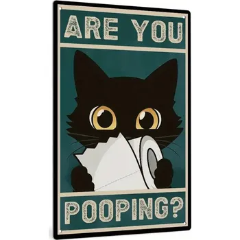 Plechová cedule Kovová cedule Kakáš? Kočka 30 x 20 cm