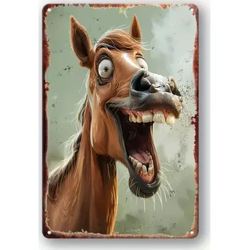 Plechová cedule BAF Kovová cedule Koňské nadšení III 30 x 20 cm